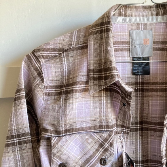 NWT 5.11 Tactical Women's Polyester Wisteria Plaid HERA Flannel Shirt Sz Small - Picture 3 of 8